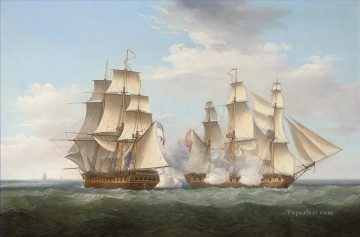 Ethalion con Thetis Batalla Naval Pinturas al óleo